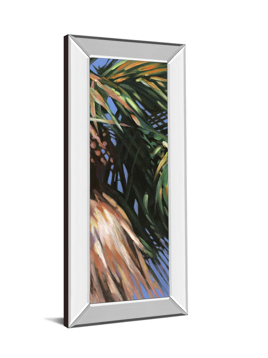 Wild Palm Il By Suzanne Wilkins - Mirror Framed Print Wall Art - Green