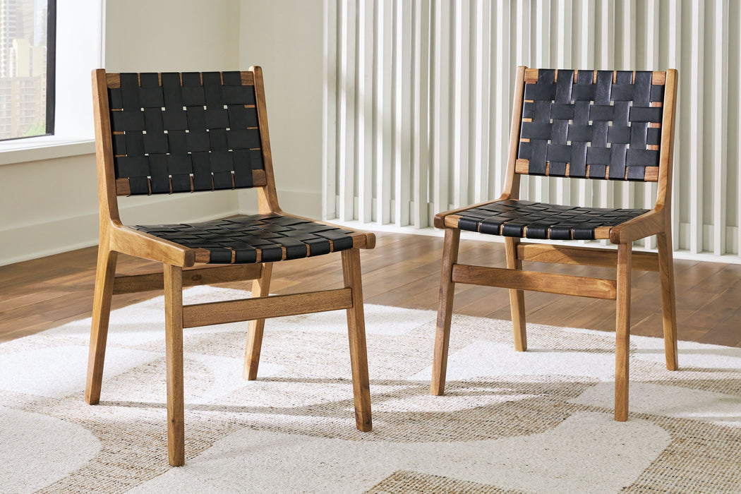 Fortmaine - Brown / Black - Dining Room Side Chair (Set of 2)