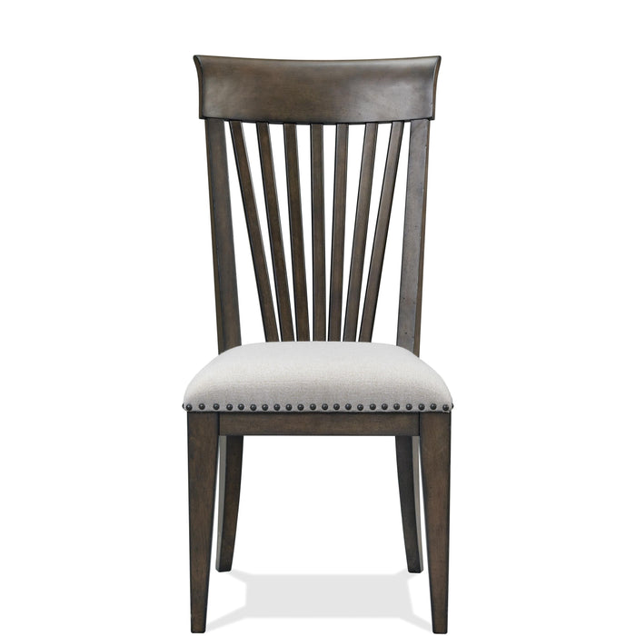 Forsyth - Upholstered Slat-Back Side Chair (Set of 2) - Toasted Peppercorn